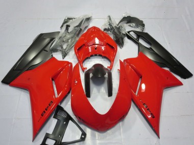 Ducati 848 Motorrad Verkleidung 2007-2014 - Rot Matt Schwarz