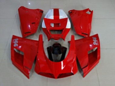 Ducati 996 Motorrad Verkleidung 1993-2005 - Glanzendes Rot Weiss Schwarz