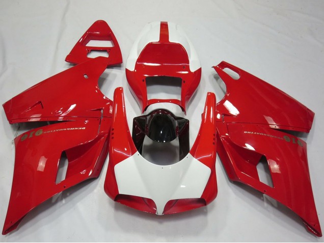 Ducati 916 Motorrad Verkleidung 1993-2005 - Rot Weiss Glanzendes Schwarz Performance
