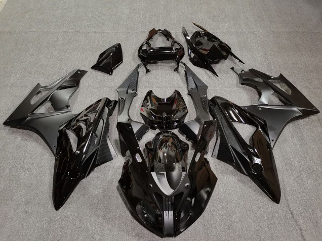 BMW S1000RR Motorrad Verkleidung 2009-2014 - Glanzendes Schwarz Matt Schwarz Carbonfaser