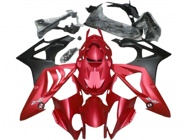 BMW S1000RR Motorrad Verkleidung 2009-2014 - Rot Matt Schwarz