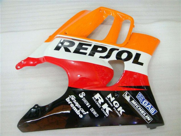 Honda CBR600 F3 Motorrad Verkleidung 1995-1996 - Orange Weiss Rot Glanzendes Schwarz Repsol