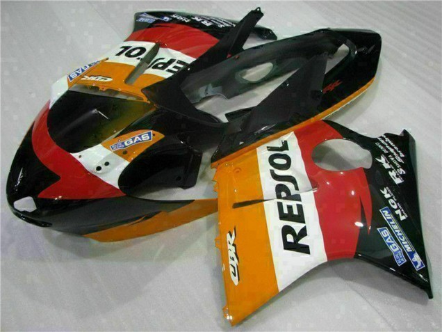 Honda CBR1100XX Blackbird Motorrad Verkleidung 1996-2007 - Orange Weiss Rot Glanzendes Schwarz Repsol