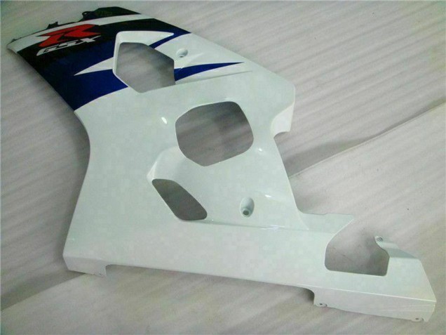 Suzuki GSXR 600/750 Motorrad Verkleidung 2004-2005 - Weiss Blau Glanzendes Schwarz Rot