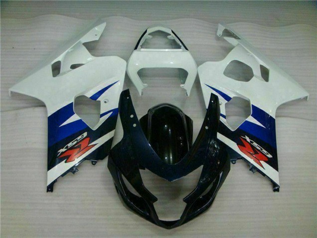 Suzuki GSXR 600/750 Motorrad Verkleidung 2004-2005 - Weiss Blau Glanzendes Schwarz Rot