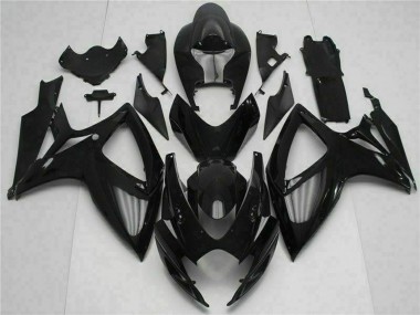 Suzuki GSXR 600/750 Motorrad Verkleidung Kit 2006-2007 - Glanzendes Schwarz