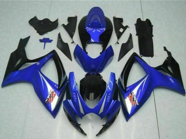 Suzuki GSXR 600/750 Motorrad Verkleidung 2006-2007 - Blau Weiss Glanzendes Schwarz Rot