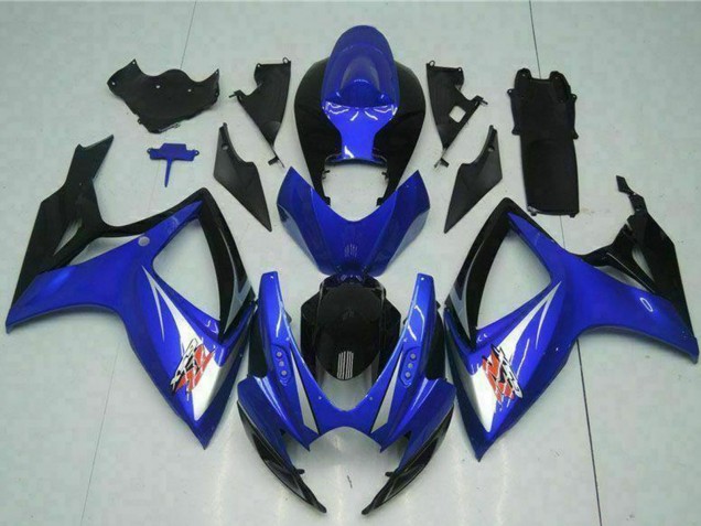 Suzuki GSXR 600/750 Motorrad Verkleidung 2006-2007 - Blau Weiss Glanzendes Schwarz Rot