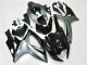 Suzuki GSXR 600/750 Motorrad Verkleidung 2006-2007 - Silber Glanzendes Schwarz
