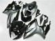 Suzuki GSXR 600/750 Motorrad Verkleidung 2006-2007 - Silber Glanzendes Schwarz