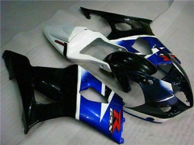 Suzuki GSXR 1000 Abs Motorrad Verkleidungen 2003-2004 - Weiss Blau Glanzendes Schwarz Rot