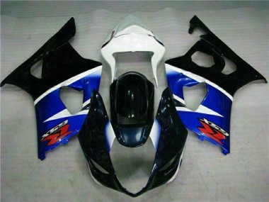 Suzuki GSXR 1000 Abs Motorrad Verkleidungen 2003-2004 - Weiss Blau Glanzendes Schwarz Rot