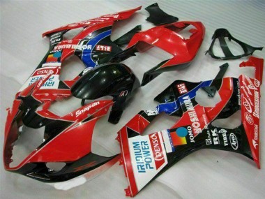 Suzuki GSXR 1000 Motorrad Verkleidung 2003-2004 - Rot Schwarz Blau Yoshimura