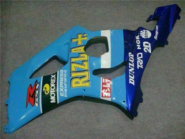 Suzuki GSXR 1000 Motorrad Verkleidung 2003-2004 - Blau Weiss Gelb Rizla