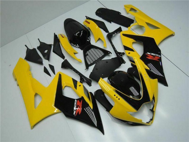 Suzuki GSXR 1000 Motorrad Verkleidung 2005-2006 - Gelb Glanzendes Schwarz Rot