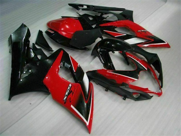 Suzuki GSXR 1000 Motorrad Verkleidung 2005-2006 - Rot Glanzendes Schwarz Matt Schwarz