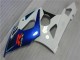 Suzuki GSXR 1000 Motorrad Verkleidung Kit 2005-2006 - Weiss Blau Glanzendes Schwarz
