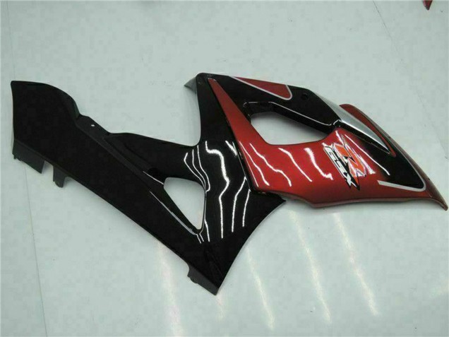Suzuki GSXR 1000 Motorrad Verkleidung 2005-2006 - Rot Silber Glanzendes Schwarz