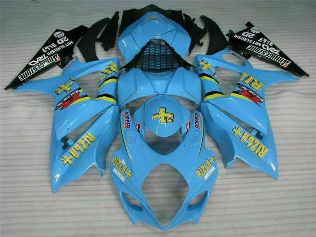 Suzuki GSXR 1000 Motorrad Verkleidung Kit 2007-2008 - Blau Gold Schwarz Rizla