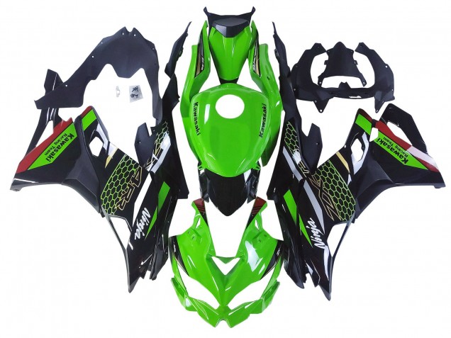 Kawasaki ZX25R ZX-25R Motorrad Verkleidung 2019-2025 - Grun Schwarz Rot Bienenwabe