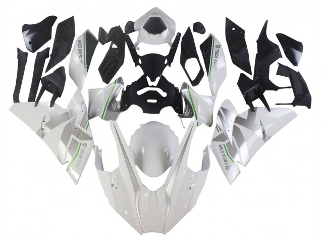 Kawasaki Ninja H2 Motorrad Verkleidung 2015-2022 - Weiss Silber Grun