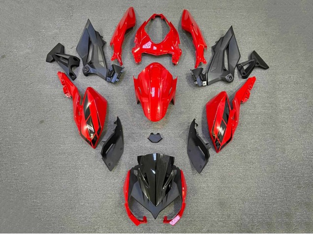 Kawasaki Z400 Motorrad Verkleidung 2018-2024 - Rot Matt Schwarz