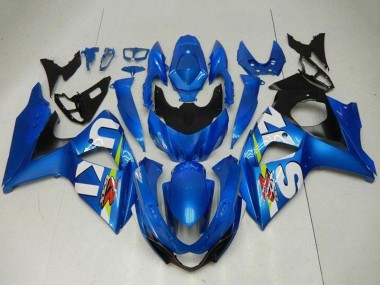 Suzuki GSXR 1000 Motorrad Verkleidung Kit 2009-2016 - Blau Grun Weiss
