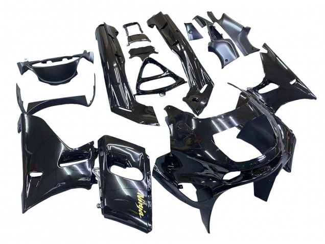 Kawasaki ZZR400 Motorrad Verkleidung 1993-2007 - Glanzendes Schwarz Gold Ninja