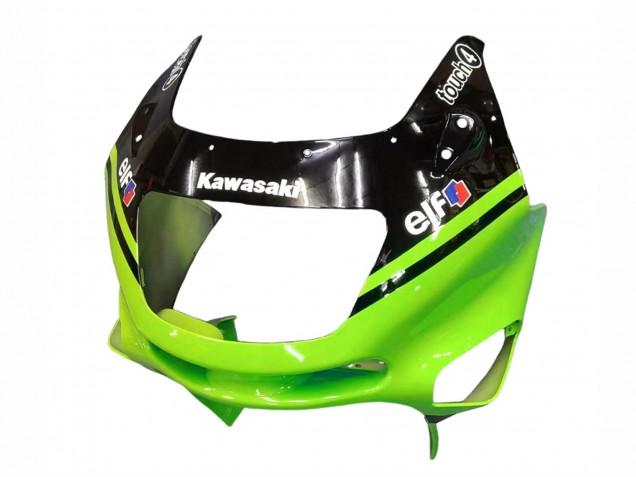 Kawasaki ZZR400 Motorrad Verkleidung 1993-2007 - Grun Glanzendes Schwarz Blau Monster Elf Touch4 Bridgestone