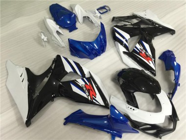Suzuki GSXR 1000 Komplette Abs Verkleidung Kit 2009-2016 - Weiss Blau Schwarz