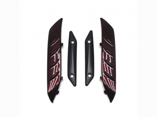 Kawasaki GTR1400/ZG1400 Motorrad Verkleidung 2007-2009 - Kastanienbraun Rot Schwarz