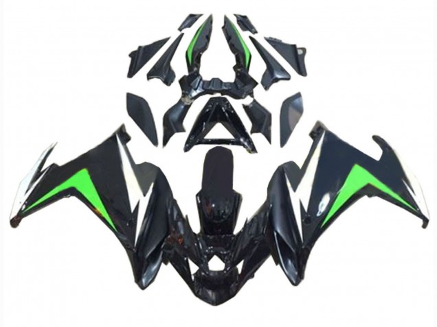 Yamaha FZ6R Motorrad Verkleidung 2009-2015 - Schwarz Weiss Grun