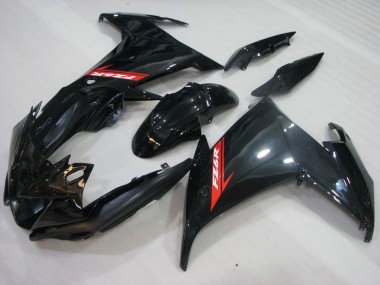 Yamaha FZ6R Motorrad Verkleidung 2009-2015 - Glanzendes Schwarz Rot