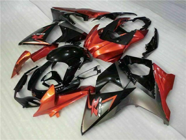 Suzuki GSXR 1000 Motorrad Verkleidung 2009-2016 - Orange Glanzendes Schwarz