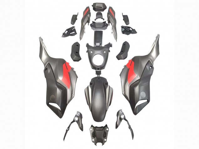 Yamaha MT07/FZ07 Motorrad Verkleidung 2012-2017 - Grau Rot