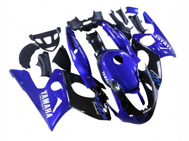 Yamaha YZF600R Thundercat Motorrad Verkleidung 1996-2007 - Blau Glanzendes Schwarz