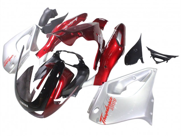 Yamaha YZF 1000R Thunderace Motorrad Verkleidung 1997-2007 - Rot Silber Thunderace