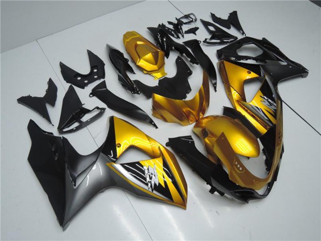 Suzuki GSXR 1000 Motorrad Verkleidung 2009-2016 - Gold Matt Schwarz