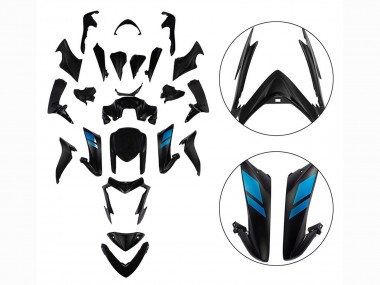 Suzuki GSX-S 1000 Motorrad Verkleidung 2015-2020 - Schwarz mit Blau