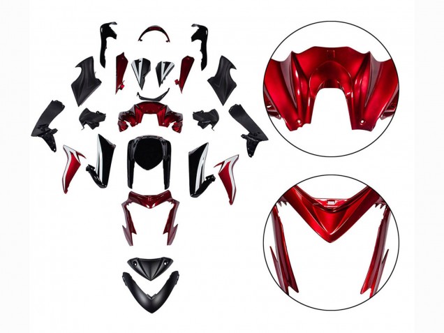 Suzuki GSX-S 1000 Motorrad Verkleidung 2015-2020 - Schwarz Rot
