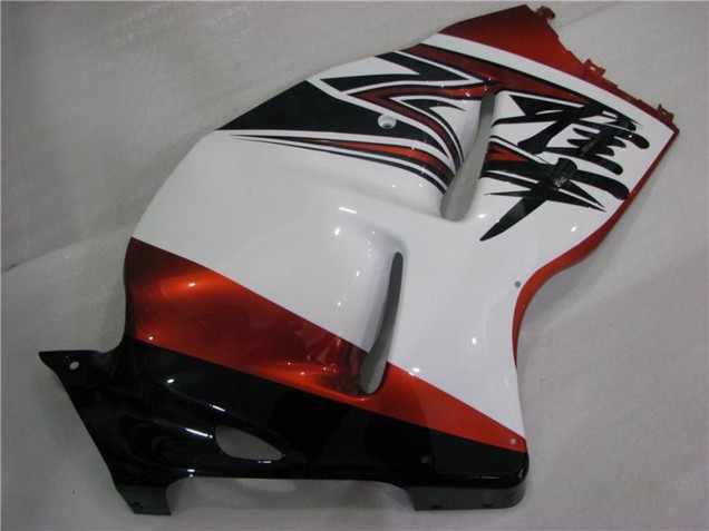 Suzuki GSXR 1300 Hayabusa Motorrad Verkleidung 1996-2007 - Weiss Orange Schwarz