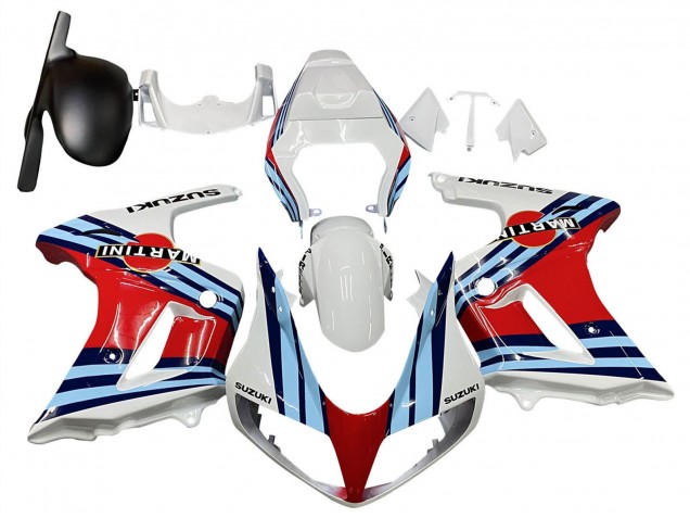 Suzuki SV650 Motorrad Verkleidung 2003-2013 - Weiss Rot Blau Martini