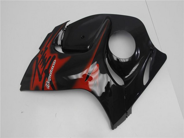 Suzuki GSXR 1300 Hayabusa Motorrad Verkleidung 2008-2020 - Glanzendes Schwarz Rot