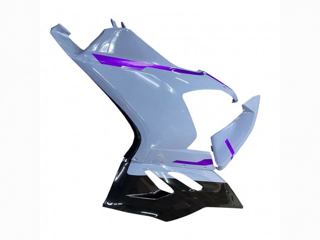 Ducati Panigale V2 Motorrad Verkleidung 2020-2024 - Glanzendes Grau Lila Glanzendes Schwarz