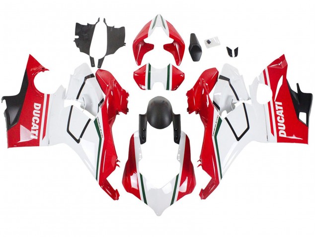 Ducati Panigale V4 V4S Motorrad Verkleidung 2018-2019 - Weiss Rot Matt Schwarz