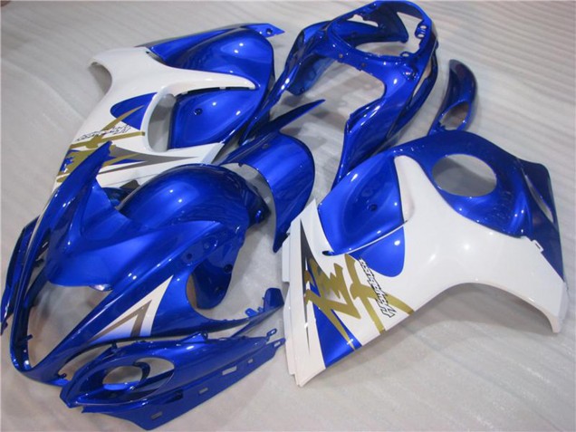 Suzuki GSXR 1300 Hayabusa Motorrad Verkleidung 2008-2020 - Weiss Blau