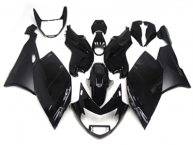BMW K1200S Motorrad Verkleidung 2005-2010 - Glanzendes Schwarz Matt Schwarz