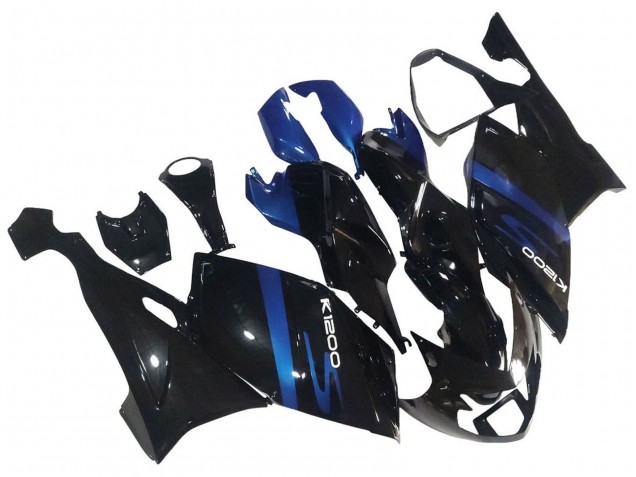 BMW K1200S Motorrad Verkleidung 2005-2010 - Blau Glanzendes Schwarz