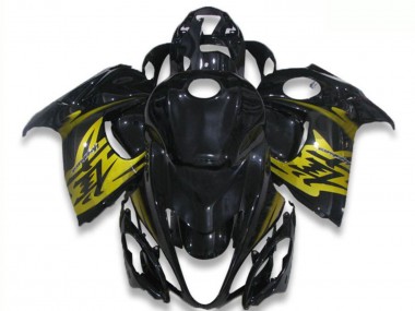 Suzuki GSXR 1300 Hayabusa Motorrad Verkleidung 2008-2020 - Glanzendes Schwarz Gelb