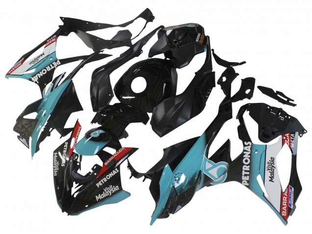 BMW S1000RR Motorrad Verkleidung 2023-2024 - Hellblau Matt Schwarz Petronas